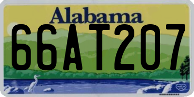 AL license plate 66AT207