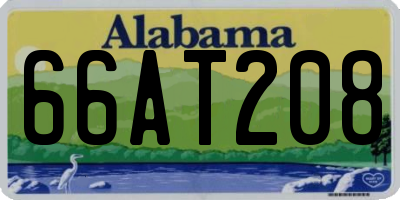 AL license plate 66AT208