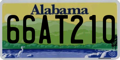 AL license plate 66AT210