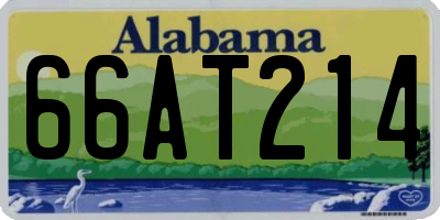 AL license plate 66AT214