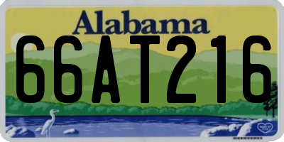AL license plate 66AT216