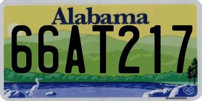 AL license plate 66AT217