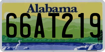 AL license plate 66AT219