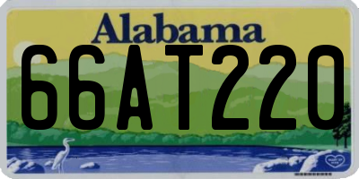 AL license plate 66AT220