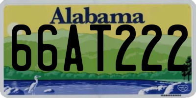 AL license plate 66AT222