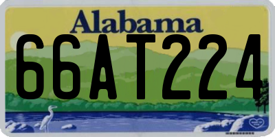 AL license plate 66AT224