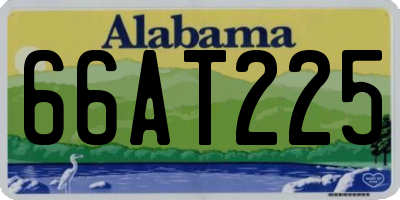 AL license plate 66AT225