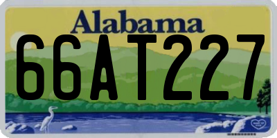 AL license plate 66AT227
