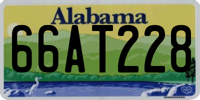 AL license plate 66AT228