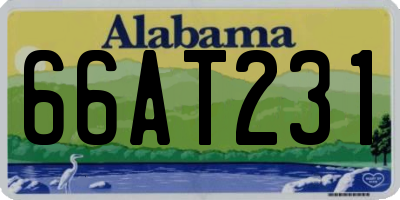 AL license plate 66AT231