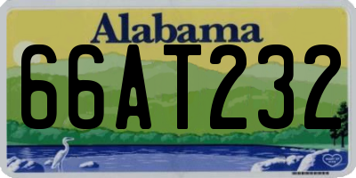 AL license plate 66AT232