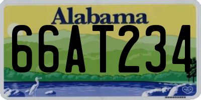 AL license plate 66AT234