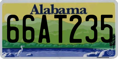 AL license plate 66AT235