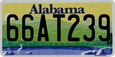 AL license plate 66AT239