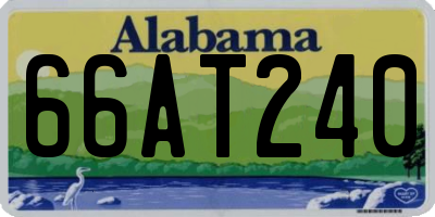 AL license plate 66AT240