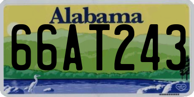 AL license plate 66AT243