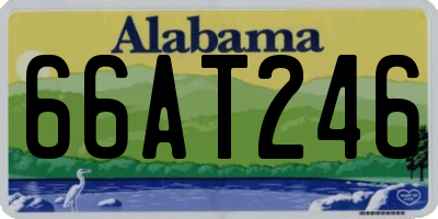 AL license plate 66AT246