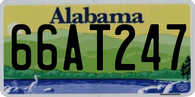 AL license plate 66AT247