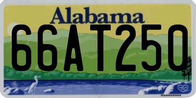 AL license plate 66AT250