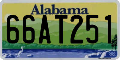 AL license plate 66AT251