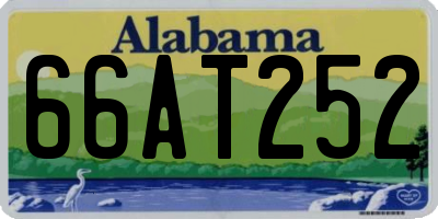 AL license plate 66AT252
