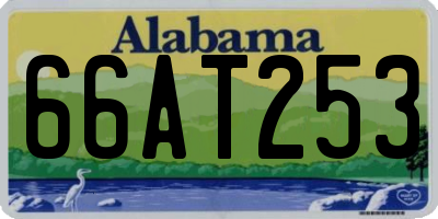 AL license plate 66AT253