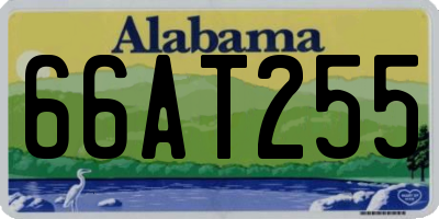 AL license plate 66AT255