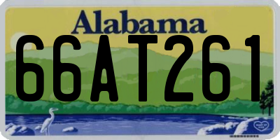 AL license plate 66AT261