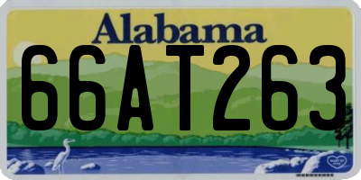 AL license plate 66AT263