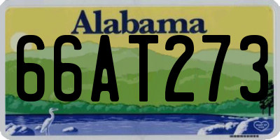 AL license plate 66AT273