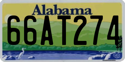 AL license plate 66AT274