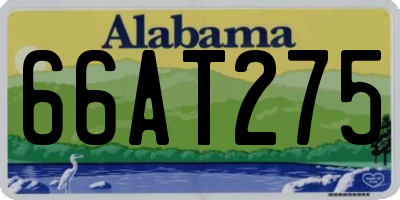 AL license plate 66AT275
