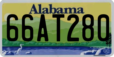 AL license plate 66AT280