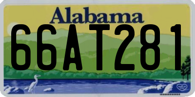 AL license plate 66AT281