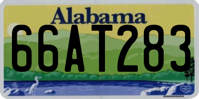AL license plate 66AT283