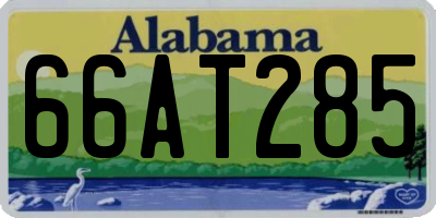 AL license plate 66AT285