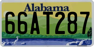 AL license plate 66AT287