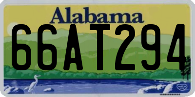 AL license plate 66AT294