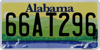 AL license plate 66AT296