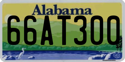 AL license plate 66AT300