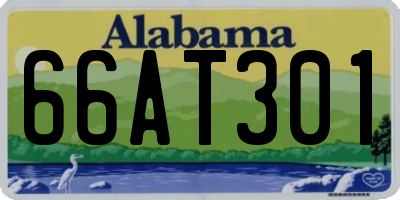 AL license plate 66AT301