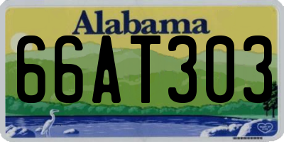 AL license plate 66AT303