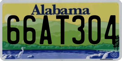 AL license plate 66AT304