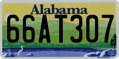 AL license plate 66AT307