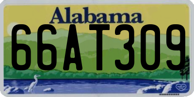 AL license plate 66AT309