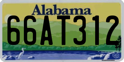 AL license plate 66AT312