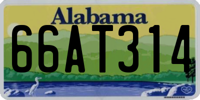 AL license plate 66AT314