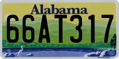 AL license plate 66AT317