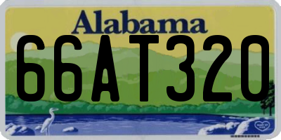 AL license plate 66AT320