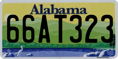 AL license plate 66AT323